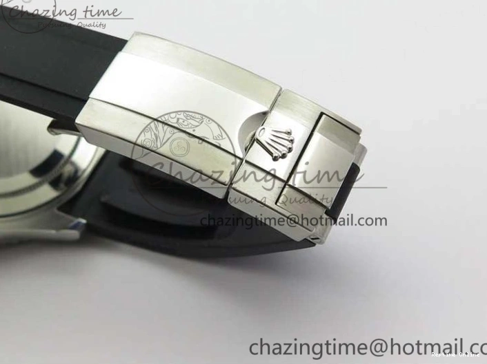 0416 Yacht-Master 116655 ARF SS Custom Made Black Ceramic Bezel on Oysterflex Rubber Strap A HighPerformance 3064